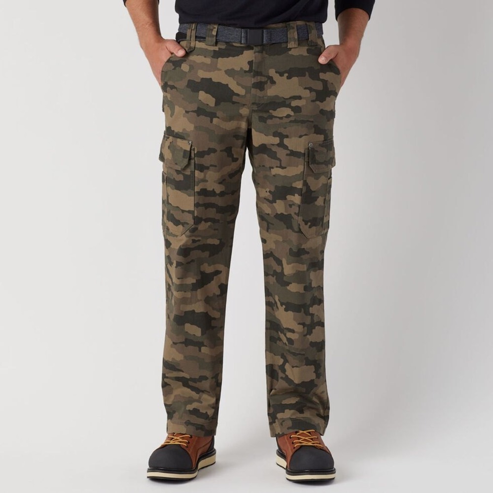 Duluth Trading Co DuluthFlex Fire Hose Relaxed Fit camo Cargo Pants 36 x 30